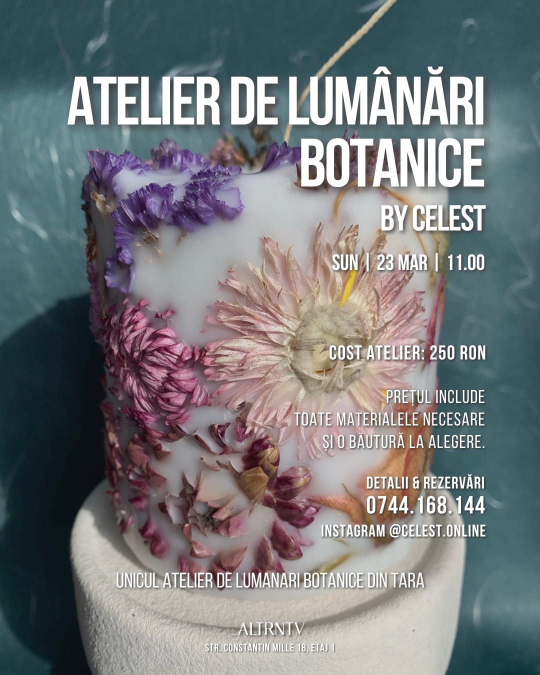 Atelier Lumanari Botanice Bucuresti