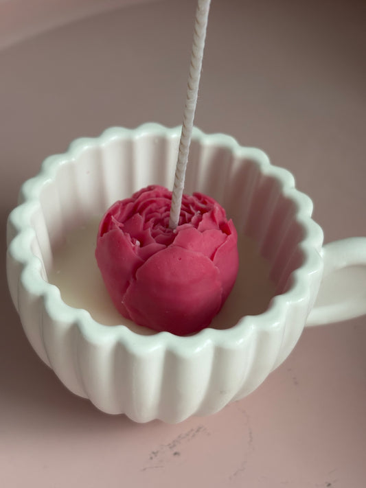 Lumanare parfumata in cescuta ceramica