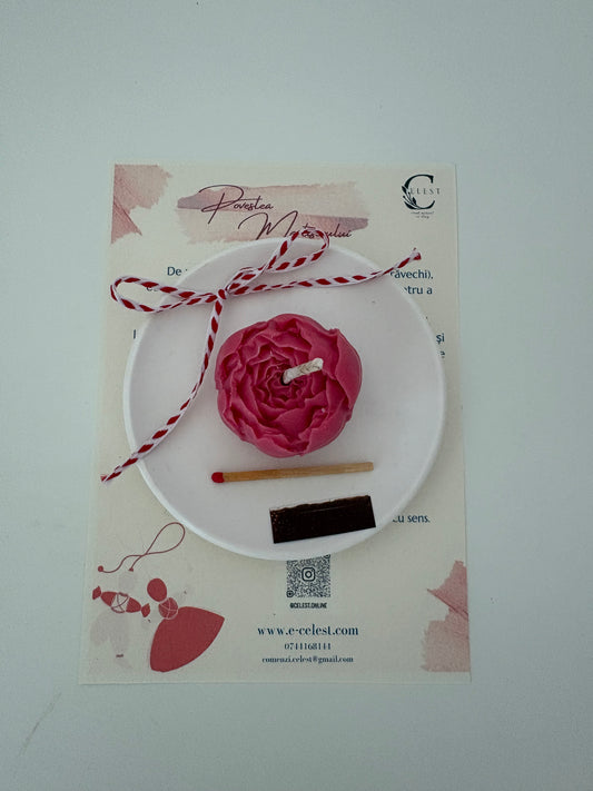 Martisor Boboc cu farfurioara ceramica